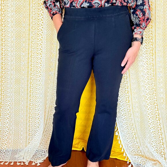 Soft Surroundings Black Pull On Bootcut Stretch Dress Pants Size M - Picture 2 of 8